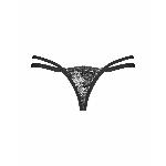 Трусики-стрінги Obsessive Nutris thong, XS/S, мереживні, дуже м’які, з подвійними боковинками - мініатюра 3