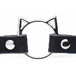 Чокер Master Series Kinky Kitty Ring Slim Choker - Black - мініатюра 2