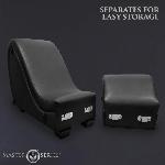 Секс-крісло з подушками Master Series Kinky Sex Lounge with Cushions - Black - мініатюра 4
