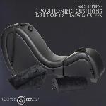 Секс-крісло з подушками Master Series Kinky Sex Lounge with Cushions - Black - мініатюра 5