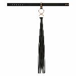 Нашийник с флогером Rosy Gold - Collar with Flogger - Black - мініатюра 4