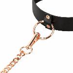 Нашийник з повідцем Rosy Gold - Collar with Leash - Black - мініатюра 6