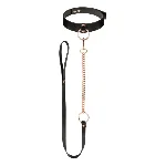 Нашийник з повідцем Rosy Gold - Collar with Leash - Black - мініатюра 1