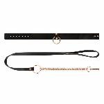 Нашийник з повідцем Rosy Gold - Collar with Leash - Black - мініатюра 5