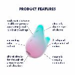 Вакуумний кліторальний стимулятор з вібрацією Satisfyer Mermaid Vibes Mint/Pink, 2 мотори - мініатюра 3
