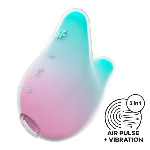Вакуумний кліторальний стимулятор з вібрацією Satisfyer Mermaid Vibes Mint/Pink, 2 мотори - мініатюра 1