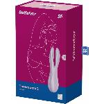 Кліторальний вібратор Satisfyer Threesome 2 Violet, 3 гнучкі пальчики, 3 мотори - мініатюра 2