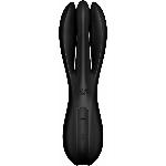 Кліторальний вібратор Satisfyer Threesome 2 Black, 3 гнучкі пальчики, 3 мотори - мініатюра 4