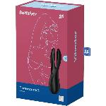 Кліторальний вібратор Satisfyer Threesome 2 Black, 3 гнучкі пальчики, 3 мотори - мініатюра 2