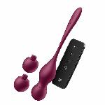 Смарт-вагінальні кульки з вібрацією Satisfyer Love Birds Vary Connect App, змінювана маса, пульт ДК - мініатюра 1