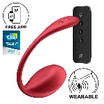 Смарт-віброяйце Satisfyer Shiny Petal Connect App, керування зі смартфона, пульт ДК - мініатюра 1