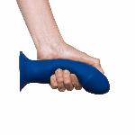 Двошаровий дилдо Adrien Lastic Hitsens 1 Blue, підходить для страпона, діаметр 4,5 см, довжина 17,7 см - мініатюра 4