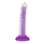 Фалоімітатор, що світиться в темряві, ADDICTION Rave 8″, Glow in the Dark Dildo Purple Confetti, 20,3 см - мініатюра 1