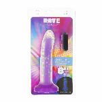 Фалоімітатор, що світиться в темряві, ADDICTION Rave 8″, Glow in the Dark Dildo Purple Confetti, 20,3 см - мініатюра 7