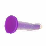 Фалоімітатор, що світиться в темряві, ADDICTION Rave 8″, Glow in the Dark Dildo Purple Confetti, 20,3 см - мініатюра 6