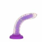 Фалоімітатор, що світиться в темряві, ADDICTION Rave 8″, Glow in the Dark Dildo Purple Confetti, 20,3 см - мініатюра 3