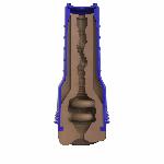 Мастурбатор-попка Fleshlight Boost Blast Female Medium Dark Flesh, плаваючі кільця Turbo Tech - мініатюра 5