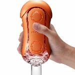 Мастурбатор Tenga Flip Orb — Sunset Orange, з можливістю зміни тиску та стимулювальними кульками всередині - мініатюра 7