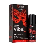 Рідкий вібратор Orgie Sexy Vibe! Hot, 15 мл, зігрівальний, дуже потужний, зі смаком полуниці - мініатюра 1