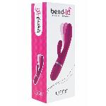 Вібратор-кролик Liebe Bend It Plus Cerise, гнучкий, 2 мотори, 10 режимів - мініатюра 3