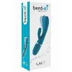 Вібратор-кролик Liebe Bend It Plus Ocean Blue, гнучкий, 2 мотори, 10 режимів - мініатюра 3