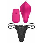 Вібратор у трусики Liebe Panty Vibe Recargable Cerise, нагрів до 39 °C, пульт, трусики S-M в комплекті - мініатюра 4