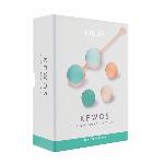Вагінальні кульки Liebe Kewos — Peach/Mint, 5 кульок у комплекті, 15, 25, 35, 45 та 55 г - мініатюра 5