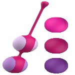 Вагінальні кульки Liebe Kewos — Cerise/Candy Violet, 5 кульок у комплекті, 15, 25, 35, 45 та 55 г - мініатюра 1