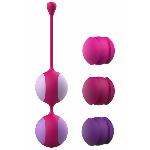 Вагінальні кульки Liebe Kewos — Cerise/Candy Violet, 5 кульок у комплекті, 15, 25, 35, 45 та 55 г - мініатюра 4