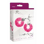 Наручники S Pleasures Furry Cuffs Pink з пухнастим оздобленням, 2 ключі в комплекті - мініатюра 2