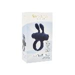Ерекційне віброкільце S Pleasures Premium Rabbit Ring, чорне, зі знімною віброкулею та вушками - мініатюра 2