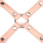 Хрестовина для фіксації Liebe Seele Dark Candy Pink Hogtie, з кільцем, 4 карабіни - мініатюра 3