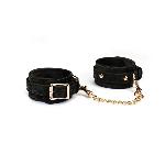 Наручники Liebe Seele Boudoir Amor Wrist Cuffs Black, з’єднувальний ланцюжок на карабінах - мініатюра 3