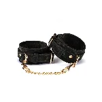 Наручники Liebe Seele Boudoir Amor Wrist Cuffs Black, з’єднувальний ланцюжок на карабінах - мініатюра 1