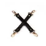 Хрестовина для фіксації Liebe Seele Boudoir Amor Pink Hogtie Black, на карабінах - мініатюра 1