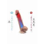Фалоімітатор SilexD Tomas Premium Real Skin Flesh (9in MODEL 1), ультрареалістик, діаметр 5 см - мініатюра 5