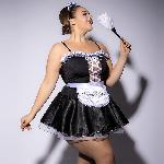 Еротичний костюм покоївки JSY P61110 Plus Size - мініатюра 4