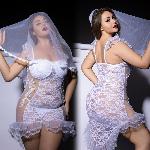 Еротичний костюм нареченої JSY P61129 Plus Size - мініатюра 6