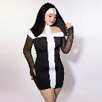 Еротичний костюм монашки JSY P61130 Plus Size - мініатюра 2