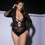 Боді JSY P61139 Black Plus Size - мініатюра 2