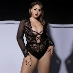Боді JSY P61139 Black Plus Size - мініатюра 1