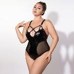 Боді JSY P61152 Black Plus Size - мініатюра 2
