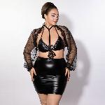 Сукня JSY P61159 Black Plus Size - мініатюра 2