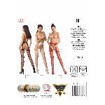 Сітчасті панчохи-стокінги Passion S011 One Size, Black, імітація гартерів, відкритий доступ - мініатюра 6