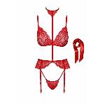Комплект Kissable Bondage Kiss Set Red L/XL - мініатюра 8