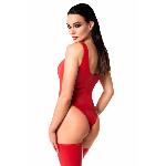 Боді Noir Handmade F352 Red powerwetlook body - M - мініатюра 3