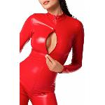Комбінезон Noir Handmade F353 Red powerwetlook overall - XXL - мініатюра 5