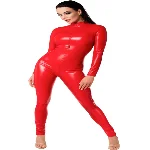 Комбінезон Noir Handmade F353 Red powerwetlook overall - 3XL - мініатюра 1