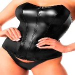 Корсет Noir Handmade F334 Powerwetlook corset - 3XL - мініатюра 1