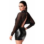 Сукня Noir Handmade F348 Powerwetlook and tulle dress - XXL - мініатюра 3